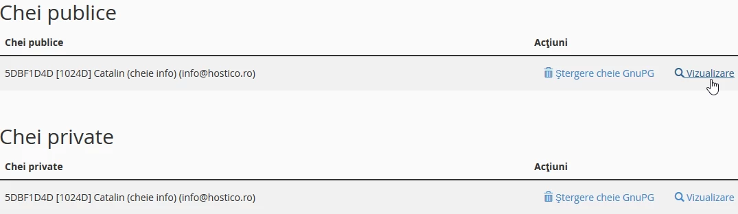 Chei publice si private