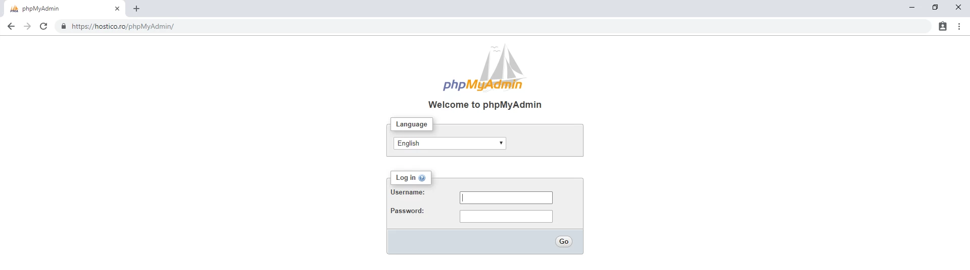 phpMyAdmin prieiga