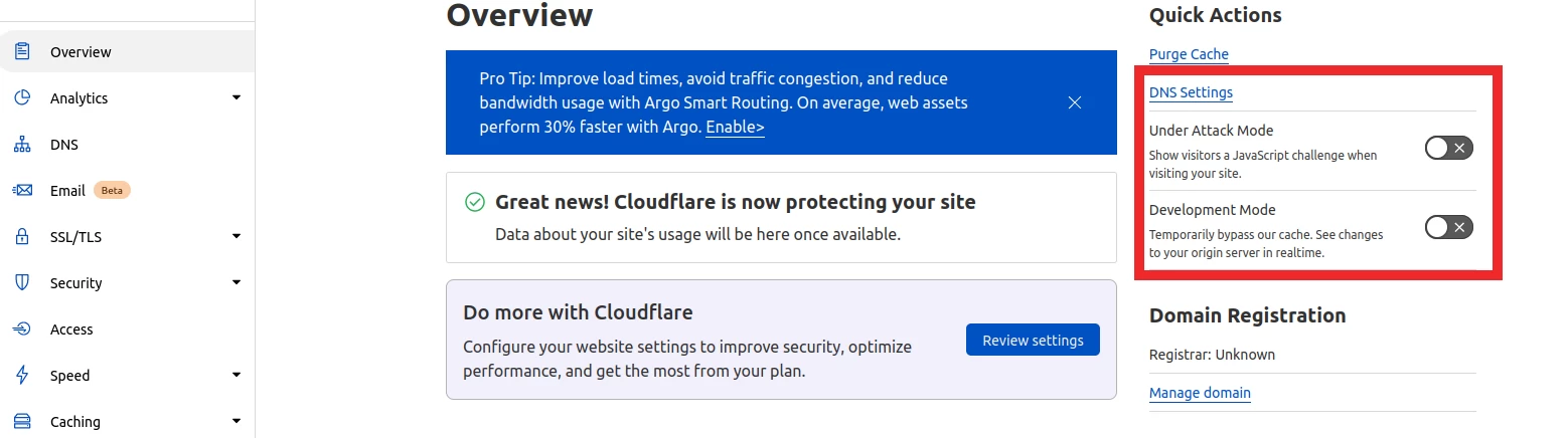 Po ataka režimo įjungimas